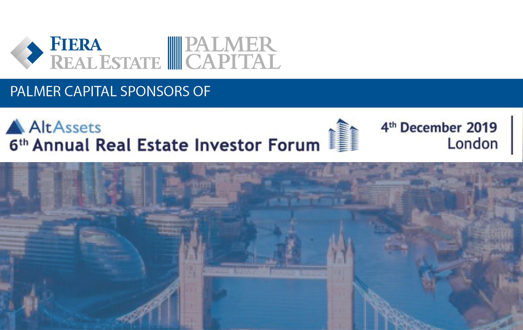 Image for Palmer Capital are Sponsoring Alt Assets 6th Annual Real Estate Investor Forum