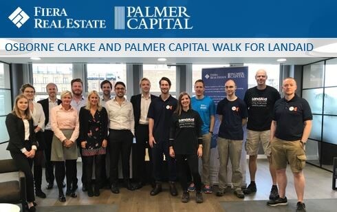 Image for Osborne Clarke have started their LandAid walk for Palmer Capital’s Money Maker Challenge