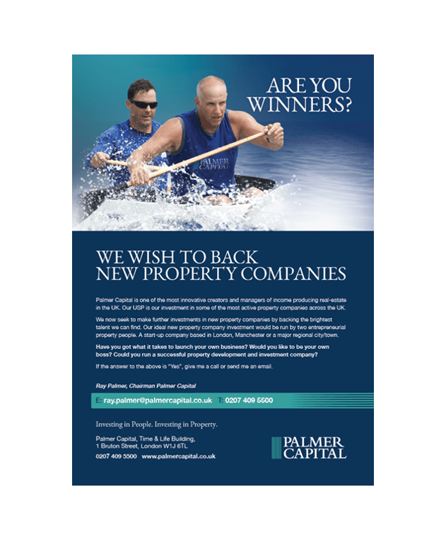 Image for Palmer Capital Kick Starts Marketing Campaign To Back A New UK Property Company…