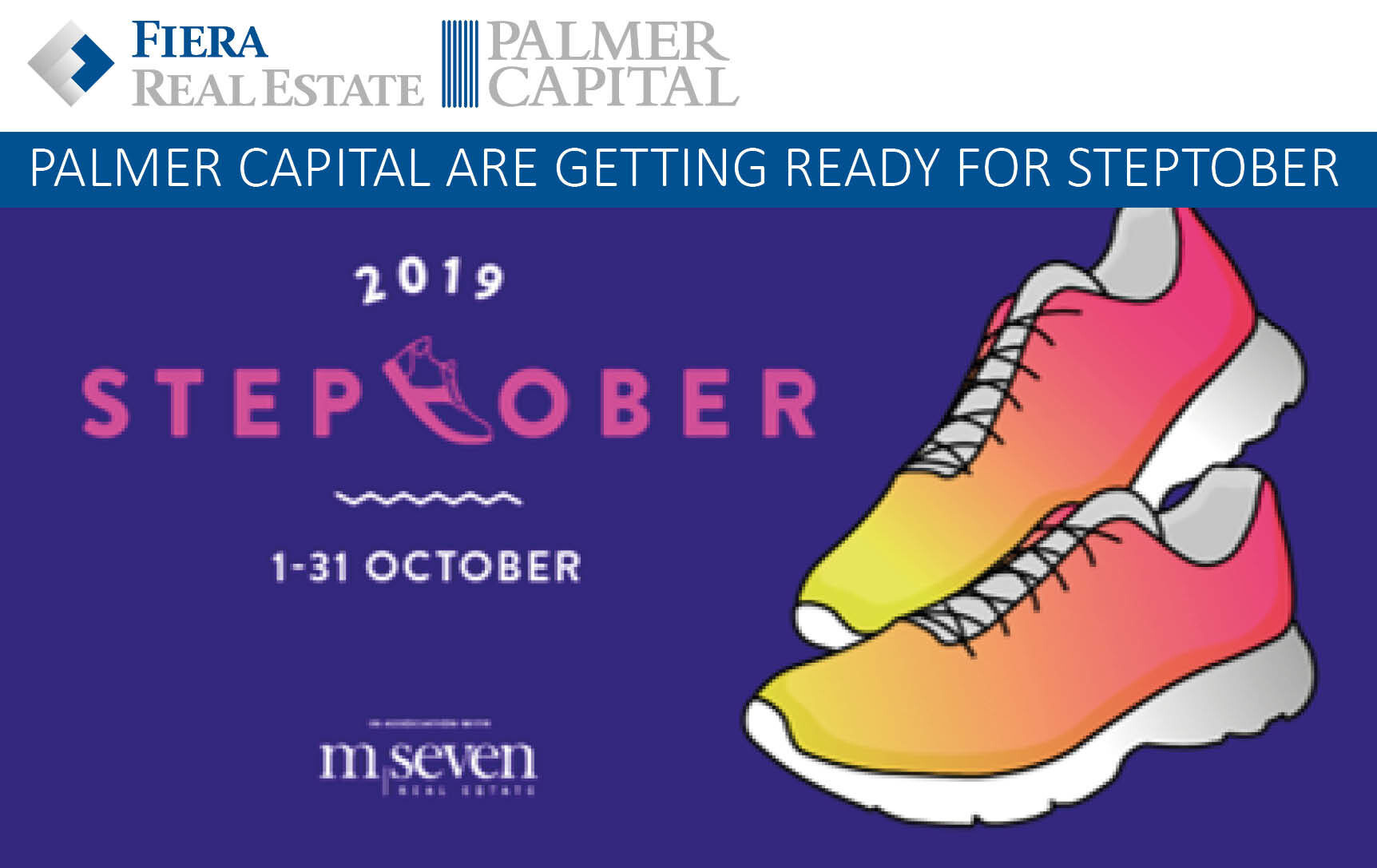 Image for Two Palmer Capital teams ‘step up’ to take part in LandAid’s Steptober