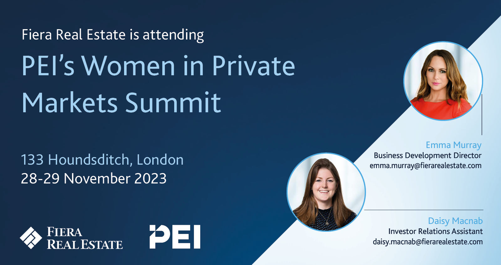 PEI's Women in Private Markets Summit Fiera Real Estate