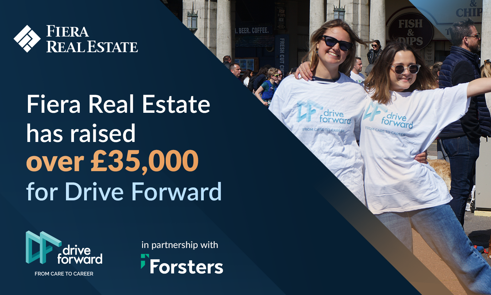 Image for Fiera Real Estate has raised over £35,000 for Drive Forward