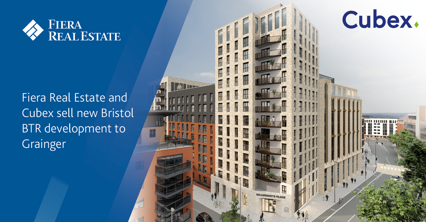 Image for Grainger acquires a 231-home forward fund build to rent scheme with Cubex &#038; Fiera Real Estate in Bristol