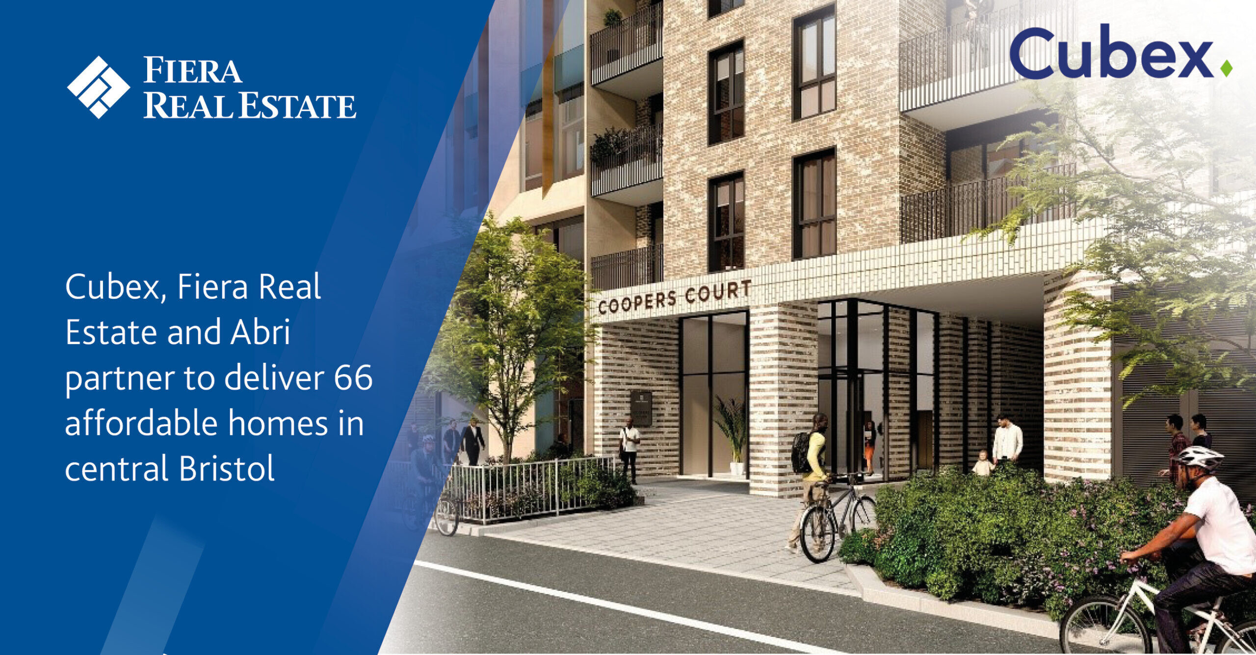 Image for Cubex, Fiera Real Estate and Abri partner to deliver 66 affordable homes in central Bristol