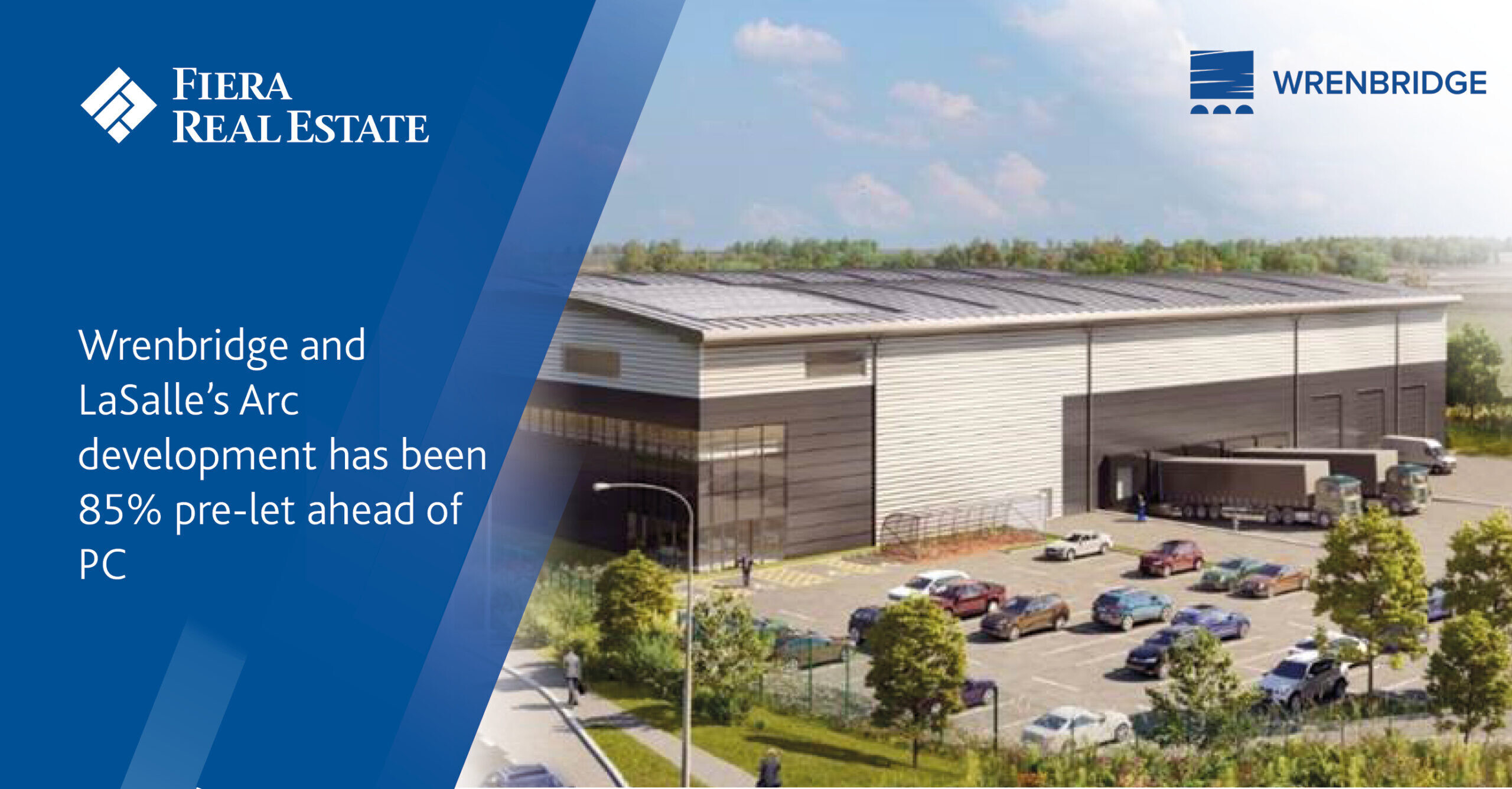 Image for LaSalle and Wrenbridge’s 120,000 sq ft industrial development is 85% pre-let ahead of PC