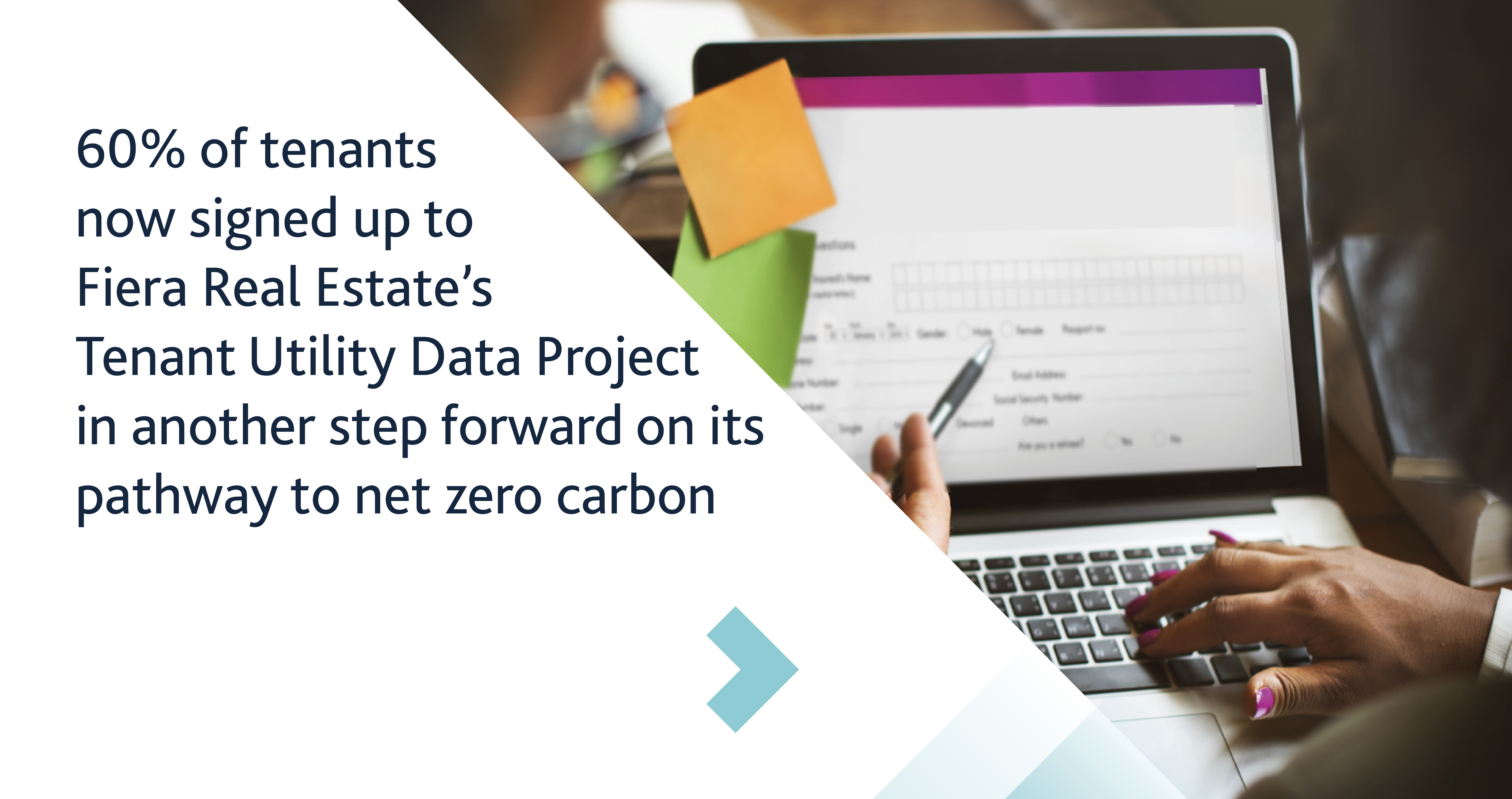 Image for 85% of tenants now signed up to Fiera Real Estate UK&#8217;s Tenant Utility Data Project in another step forward on its pathway to net zero carbon