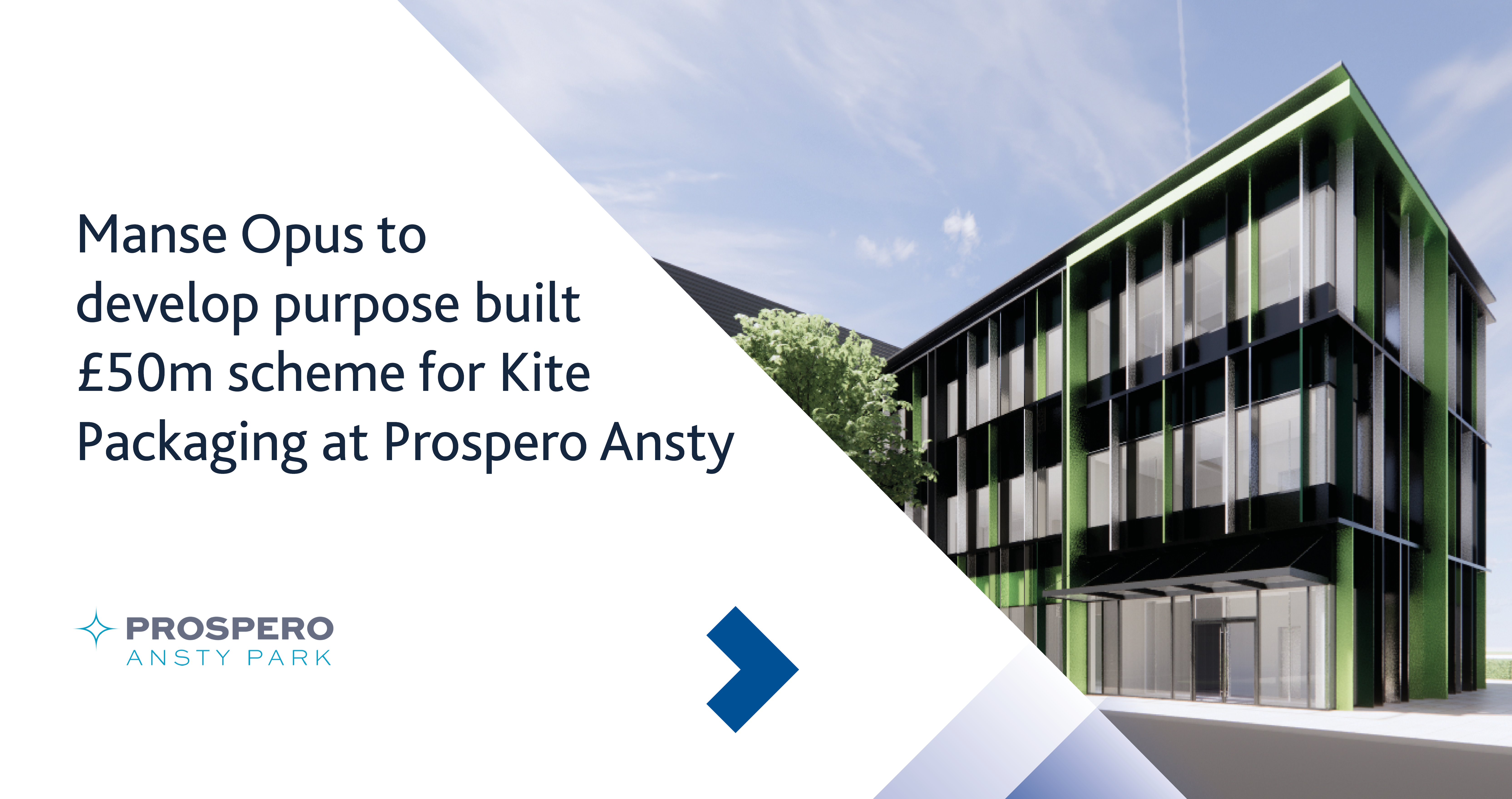 Image for Manse Opus to develop purpose built £50m scheme for Kite Packaging at Prospero Ansty Park