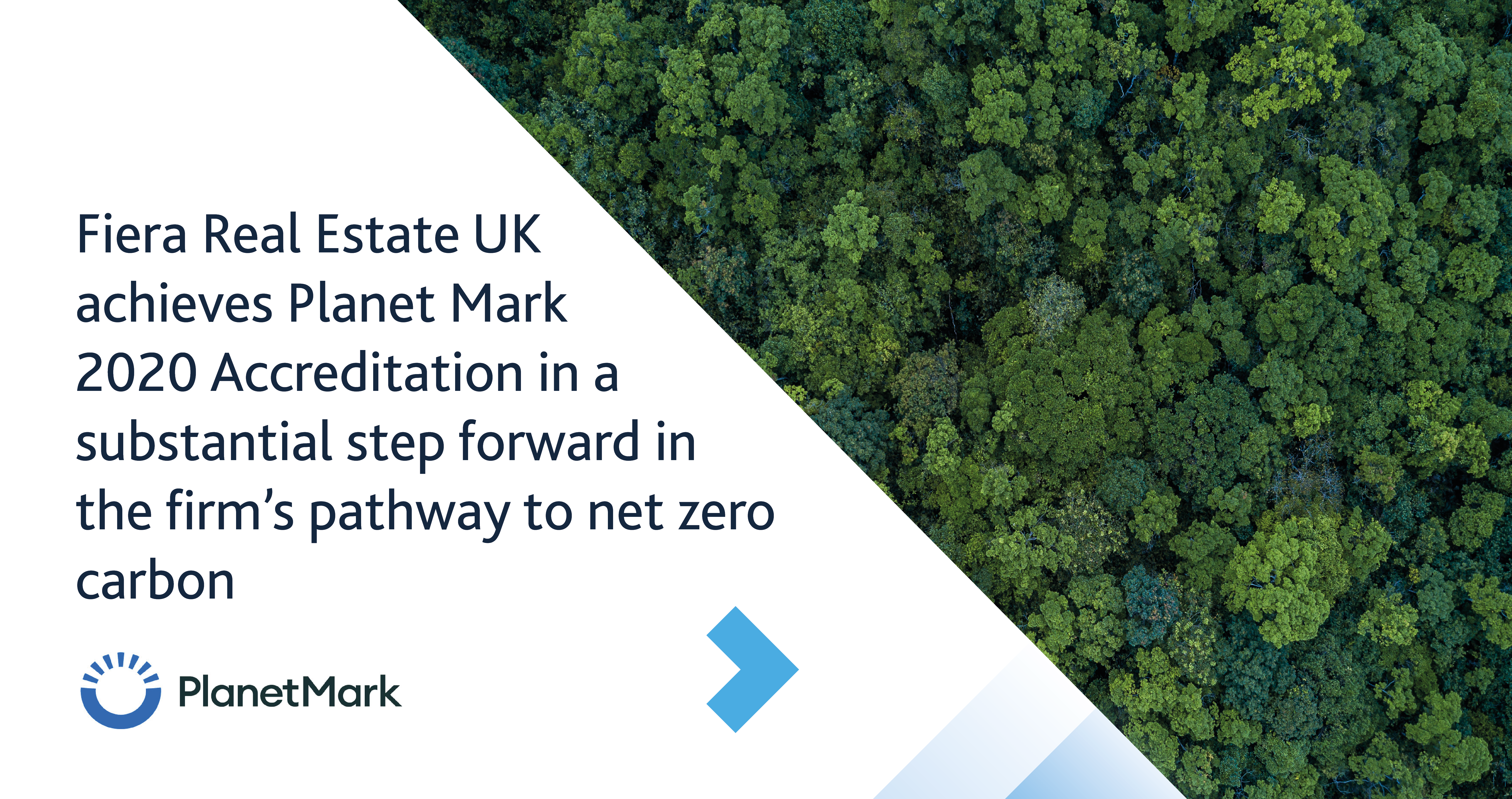 Image for Fiera Real Estate UK achieves Planet Mark 2020 Accreditation in a substantial step forward in the firm’s pathway to net zero carbon