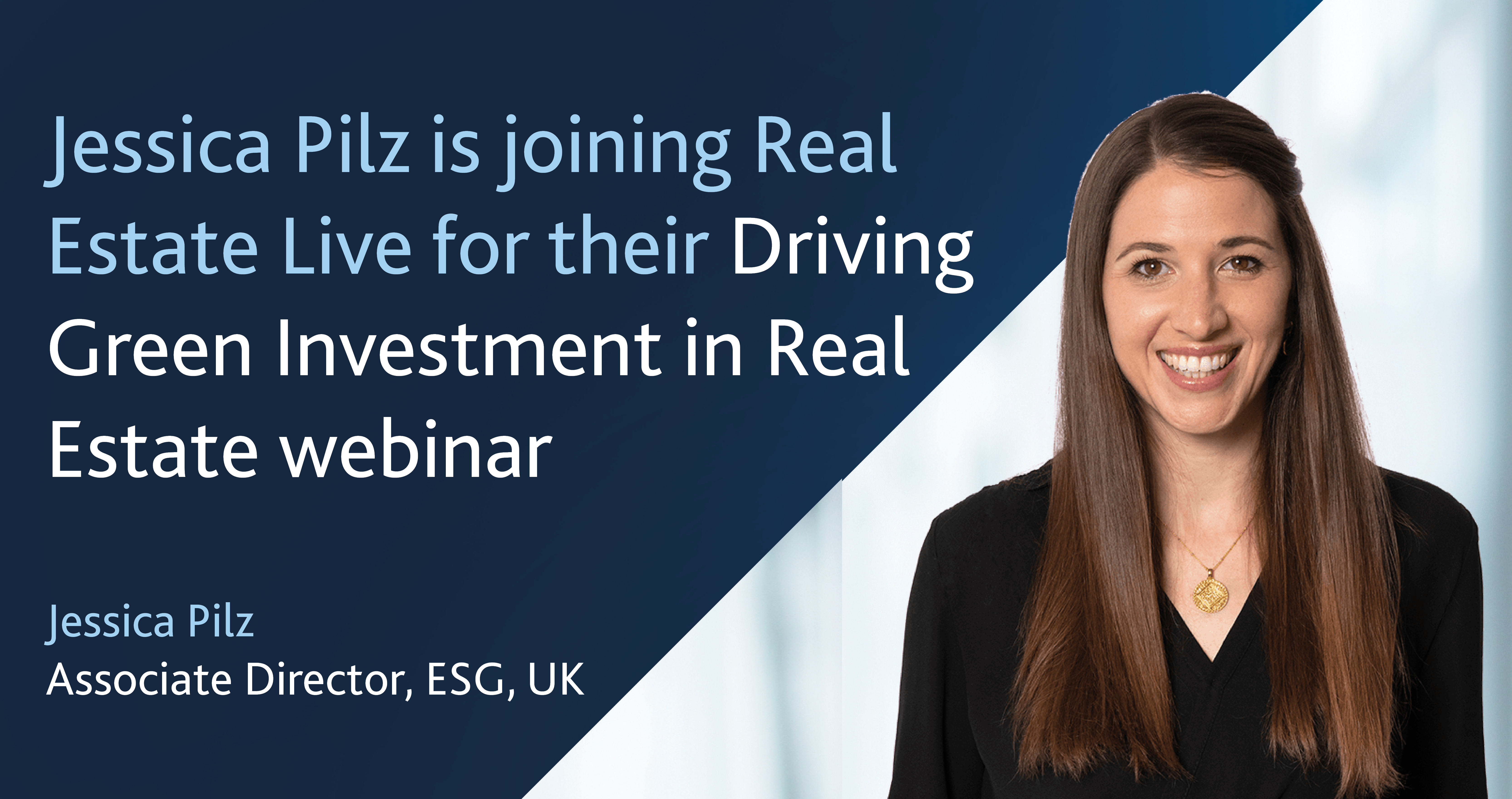 Image for Jessica Pilz is set to join Real Estate Live&#8217;s green investment webinar