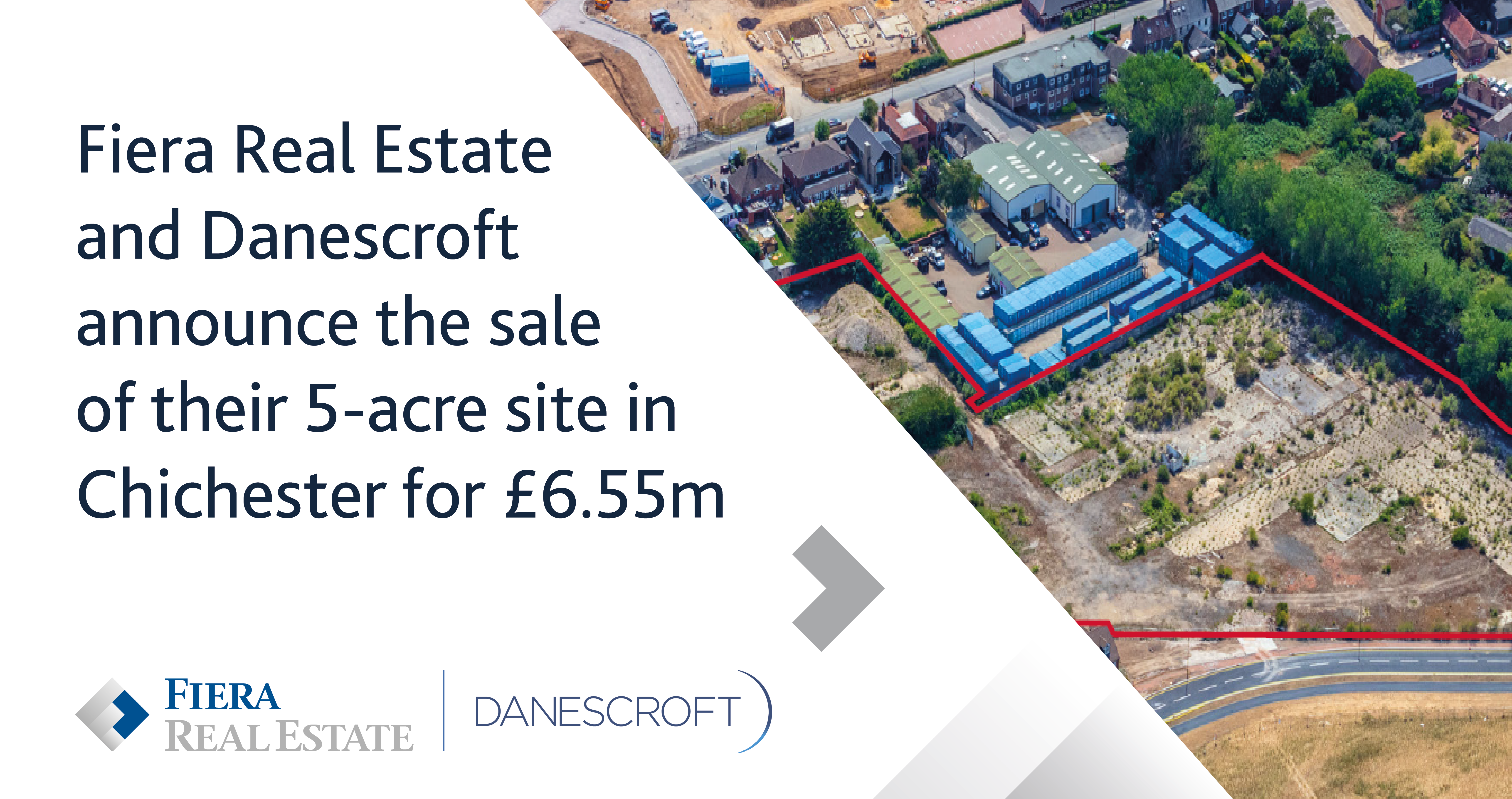 Image for Fiera Real Estate and Danescroft announce the sale of their Residential Land Partnership’s 5-acre site in Chichester for £6.55 million