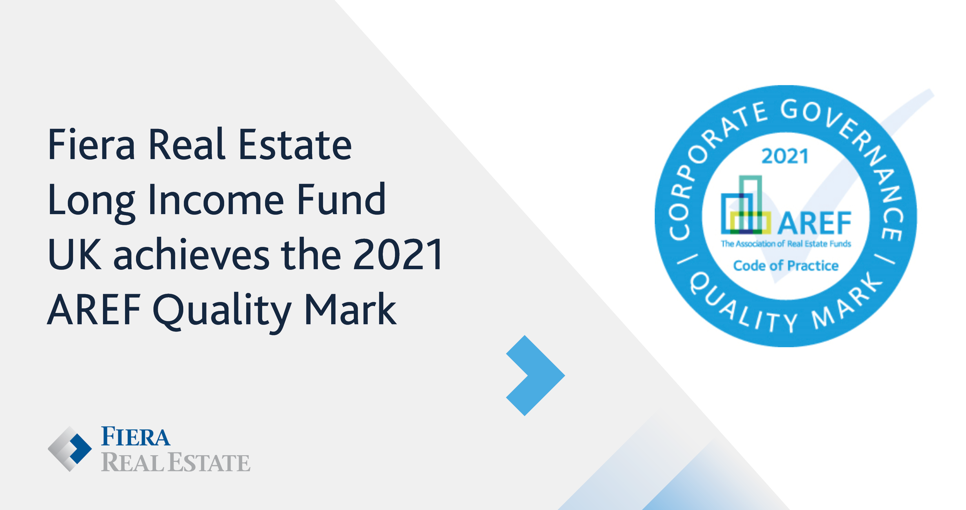 Image for Fiera Real Estate Long Income Fund UK achieves the 2021 AREF Quality Mark