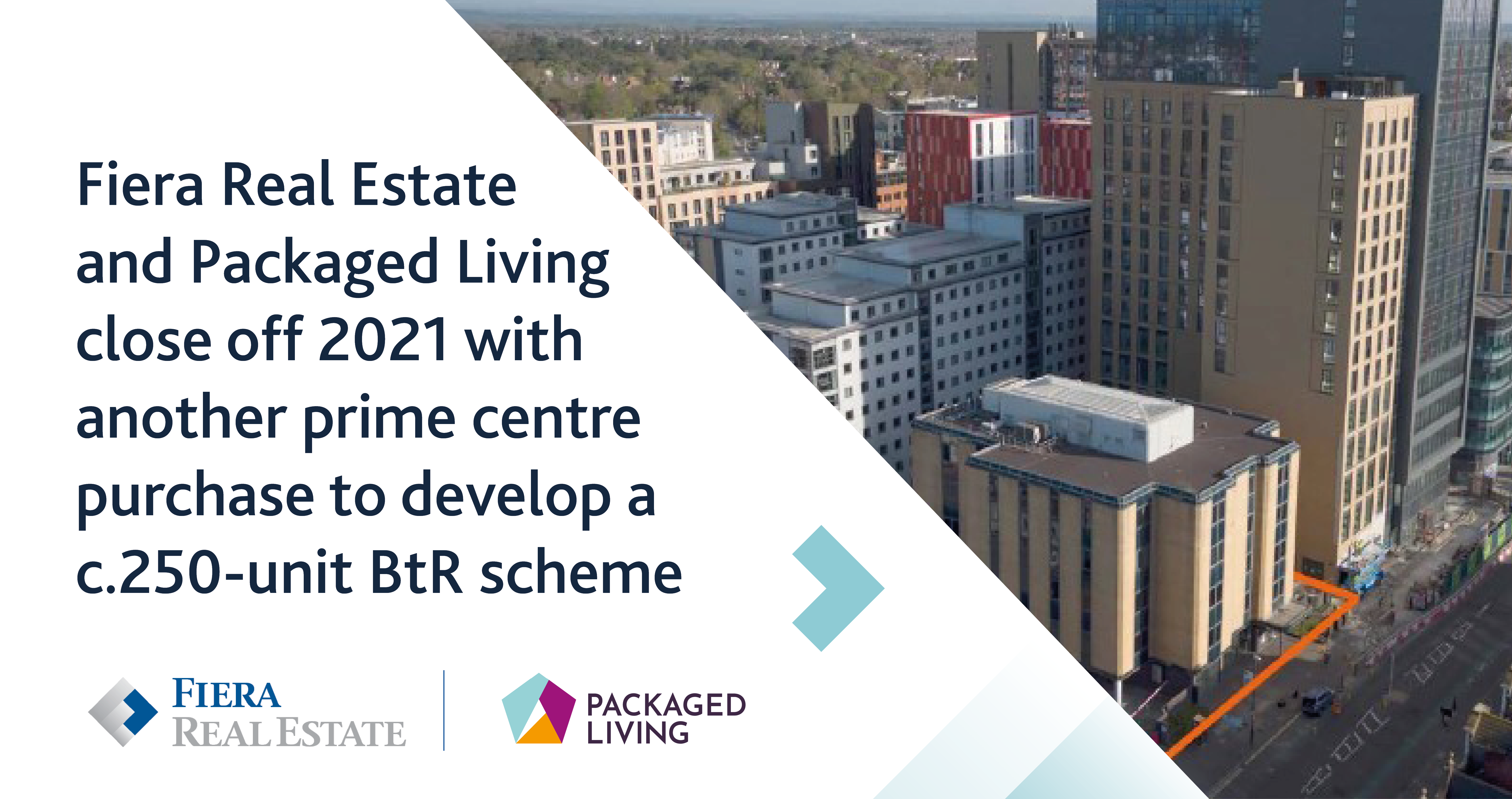 Image for Fiera Real Estate and Packaged Living close off 2021 with another prime centre purchase to develop a c.250-unit BtR scheme
