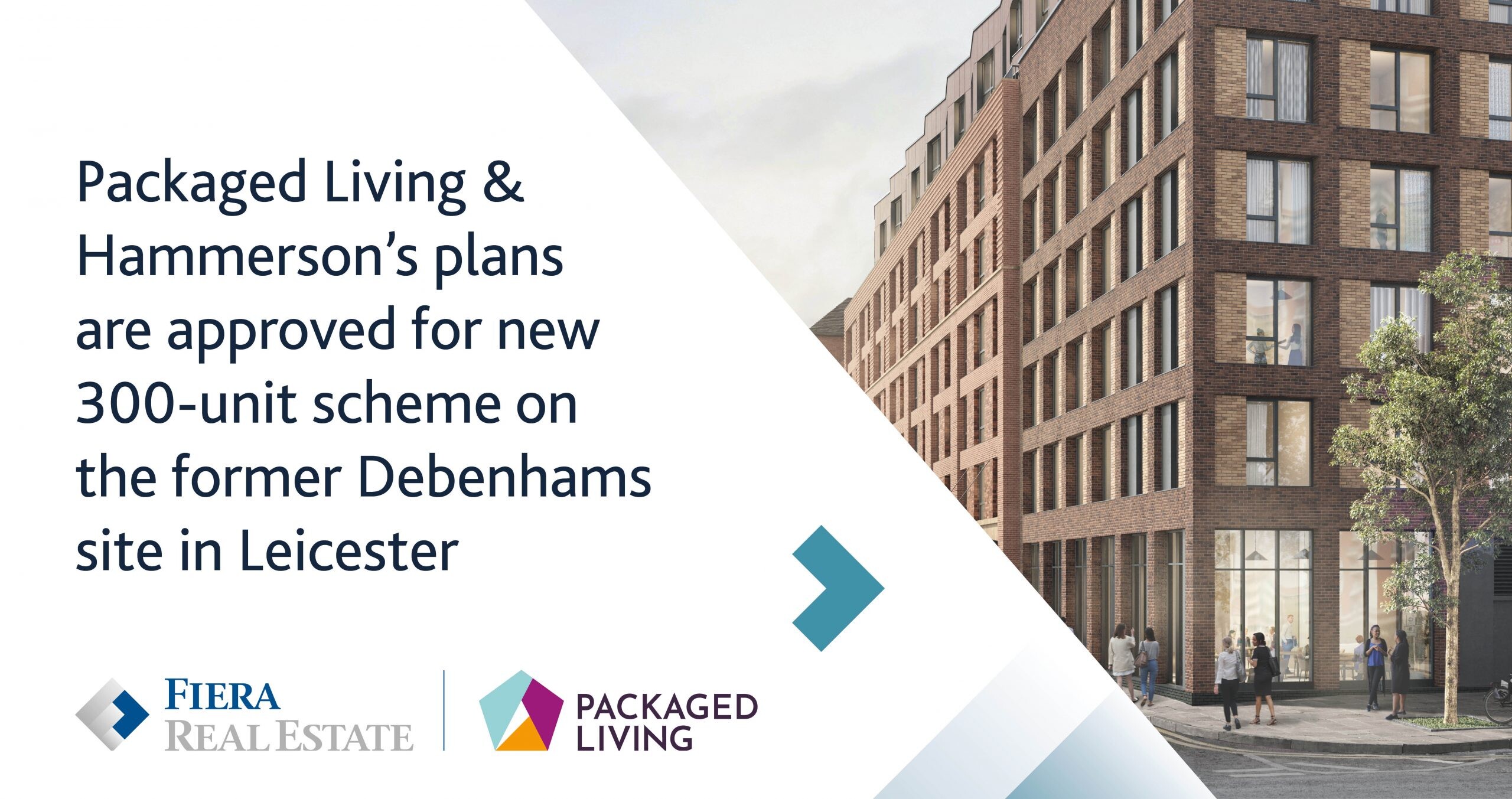 Image for Packaged Living &#038; Hammerson’s plans are approved for new 300-unit scheme on the former Debenhams site in Leicester