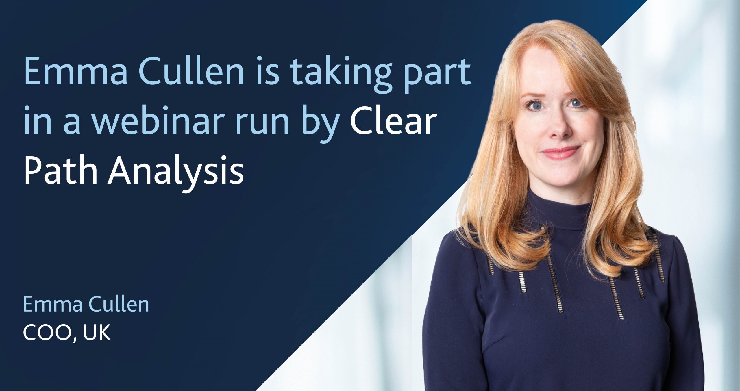 Image for Emma Cullen is taking part in Clear Path Analysis webinar