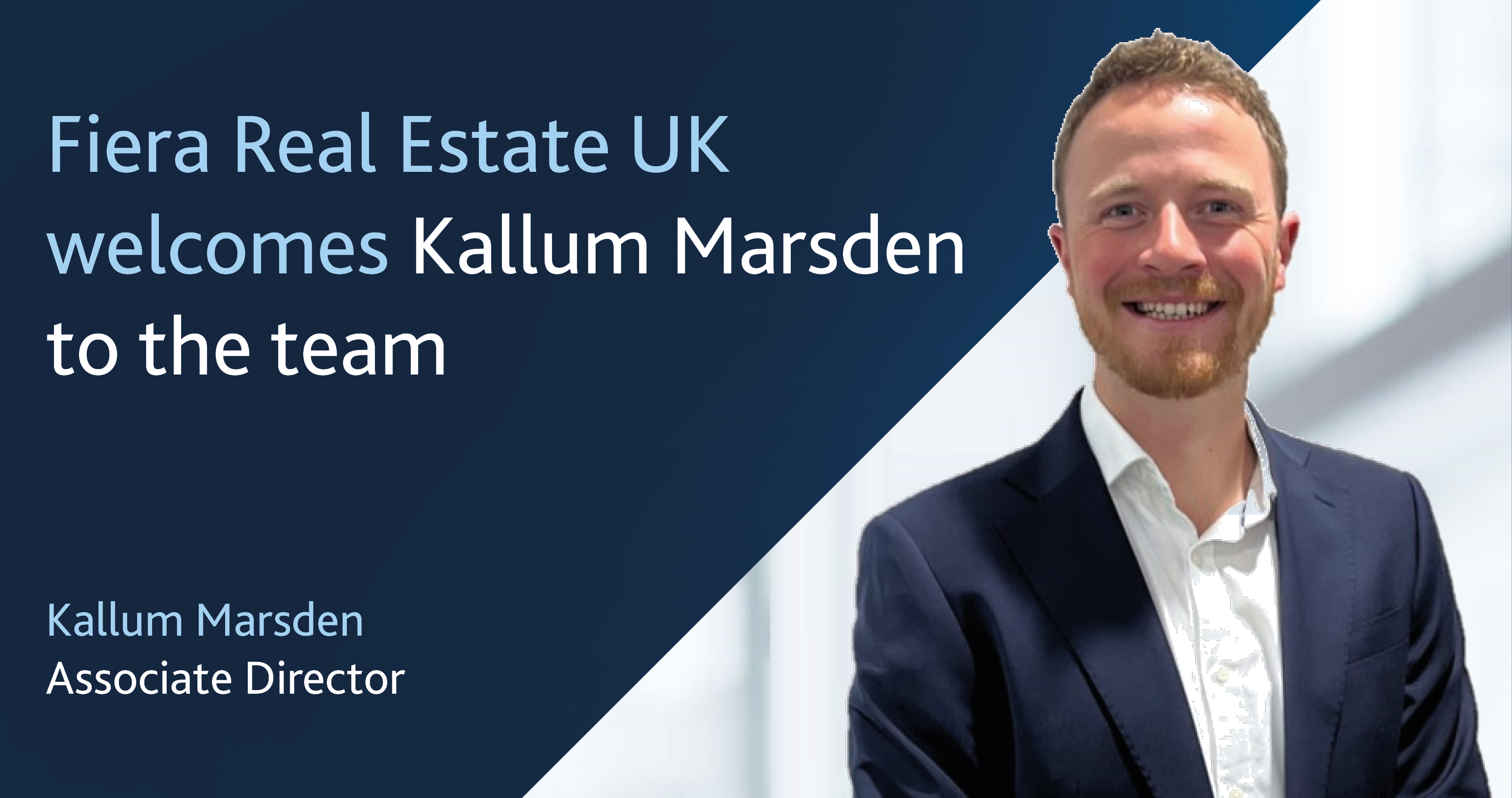 Image for Fiera Real Estate UK appoints Kallum Marsden to the role of Associate Director