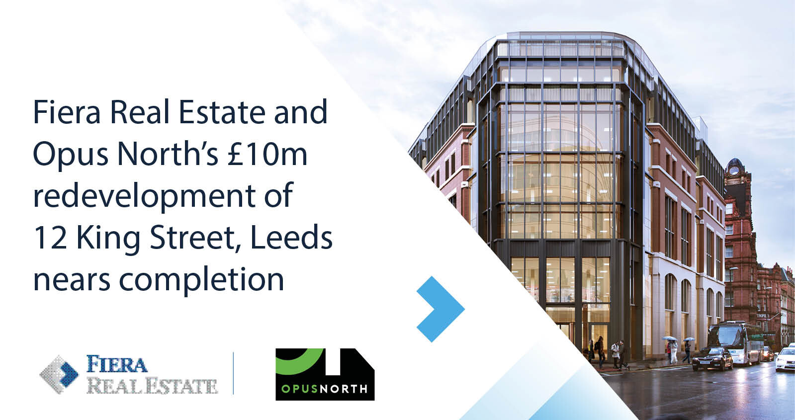 Image for Opus North and Fiera Real Estate’s £10m redevelopment of flagship Leeds office building nears completion