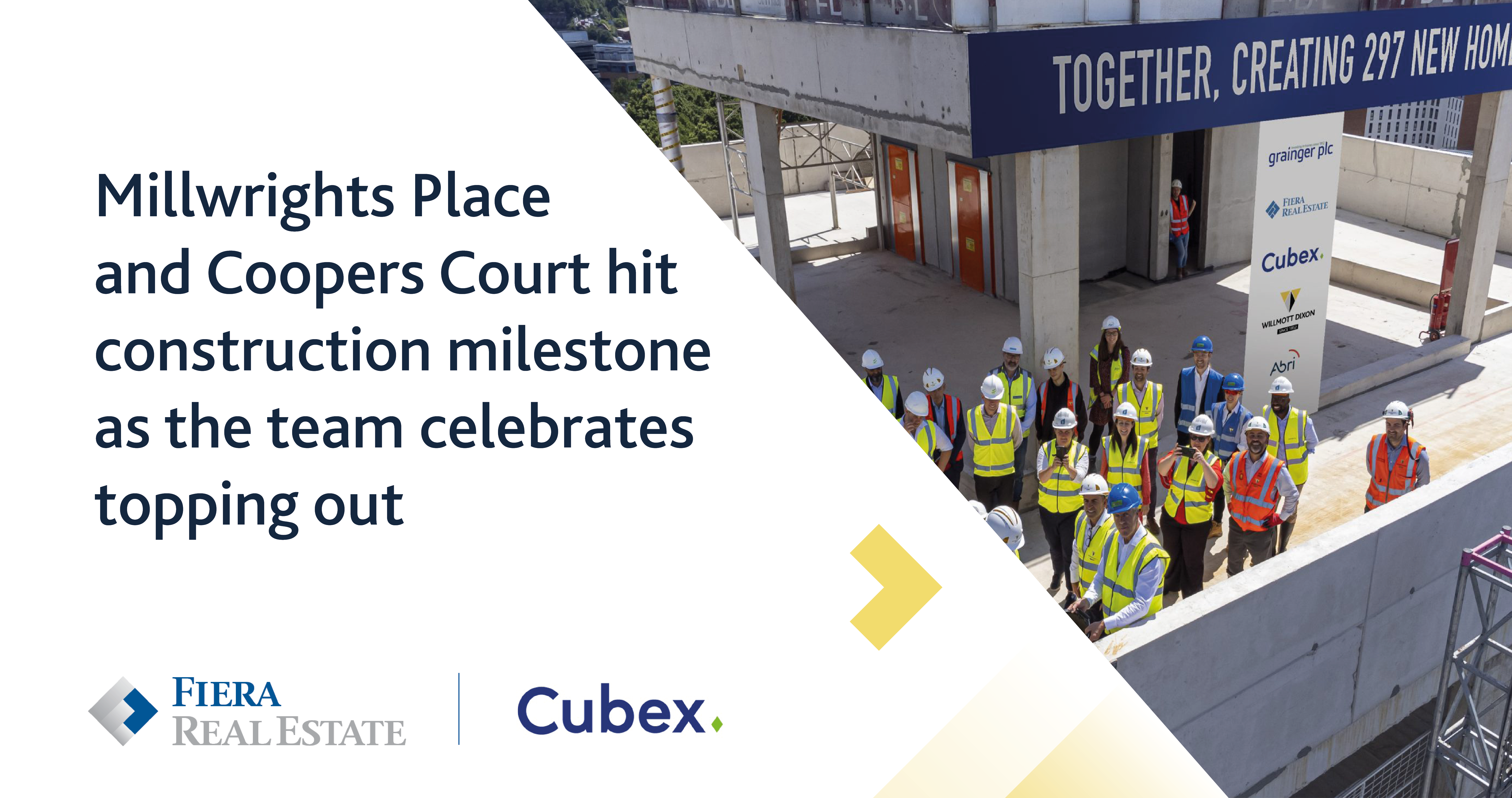 Image for Millwrights Place and Coopers Court hit construction milestone as the team celebrates topping out