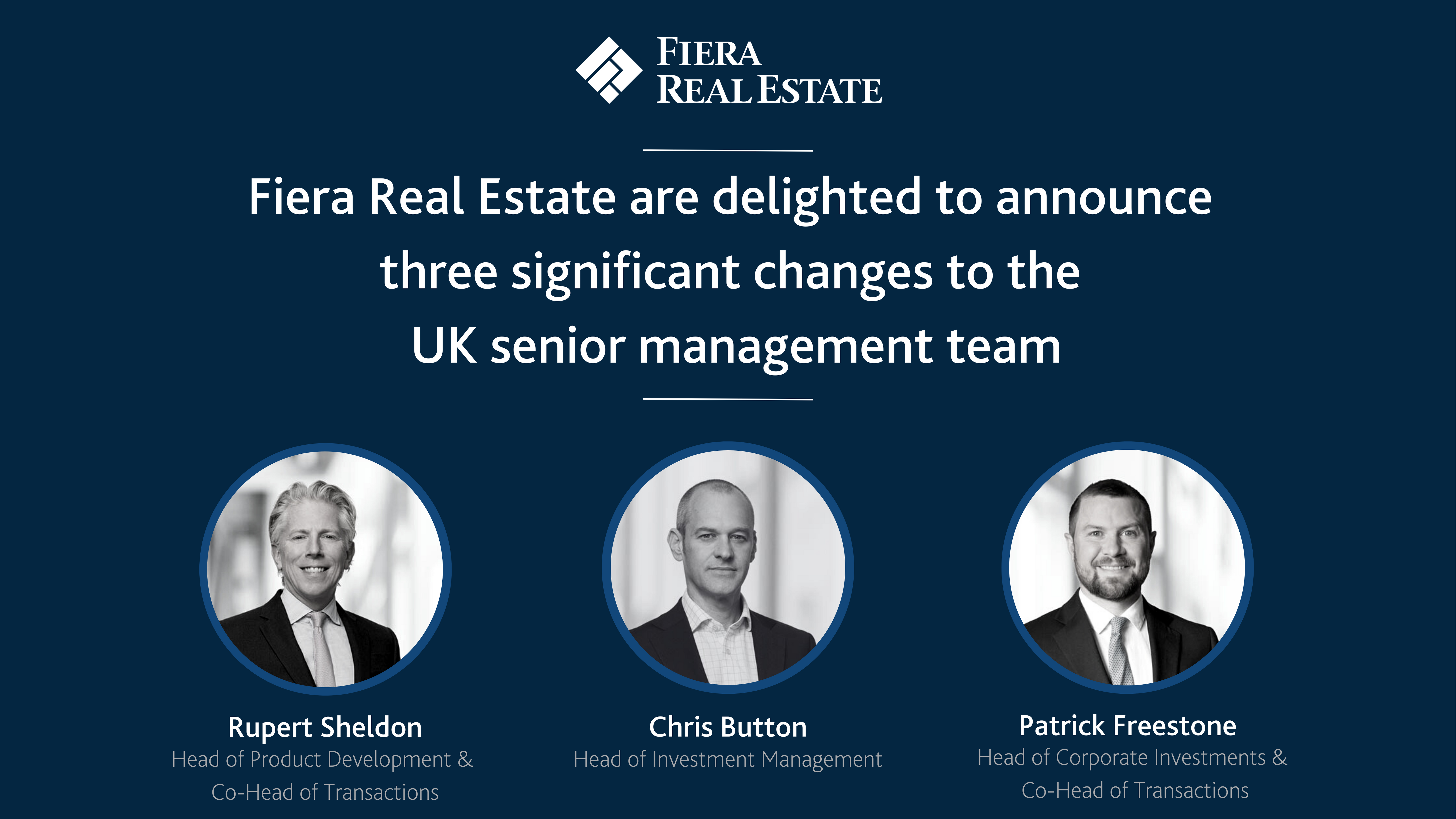 Image for Fiera Real Estate announces significant changes to their senior management team