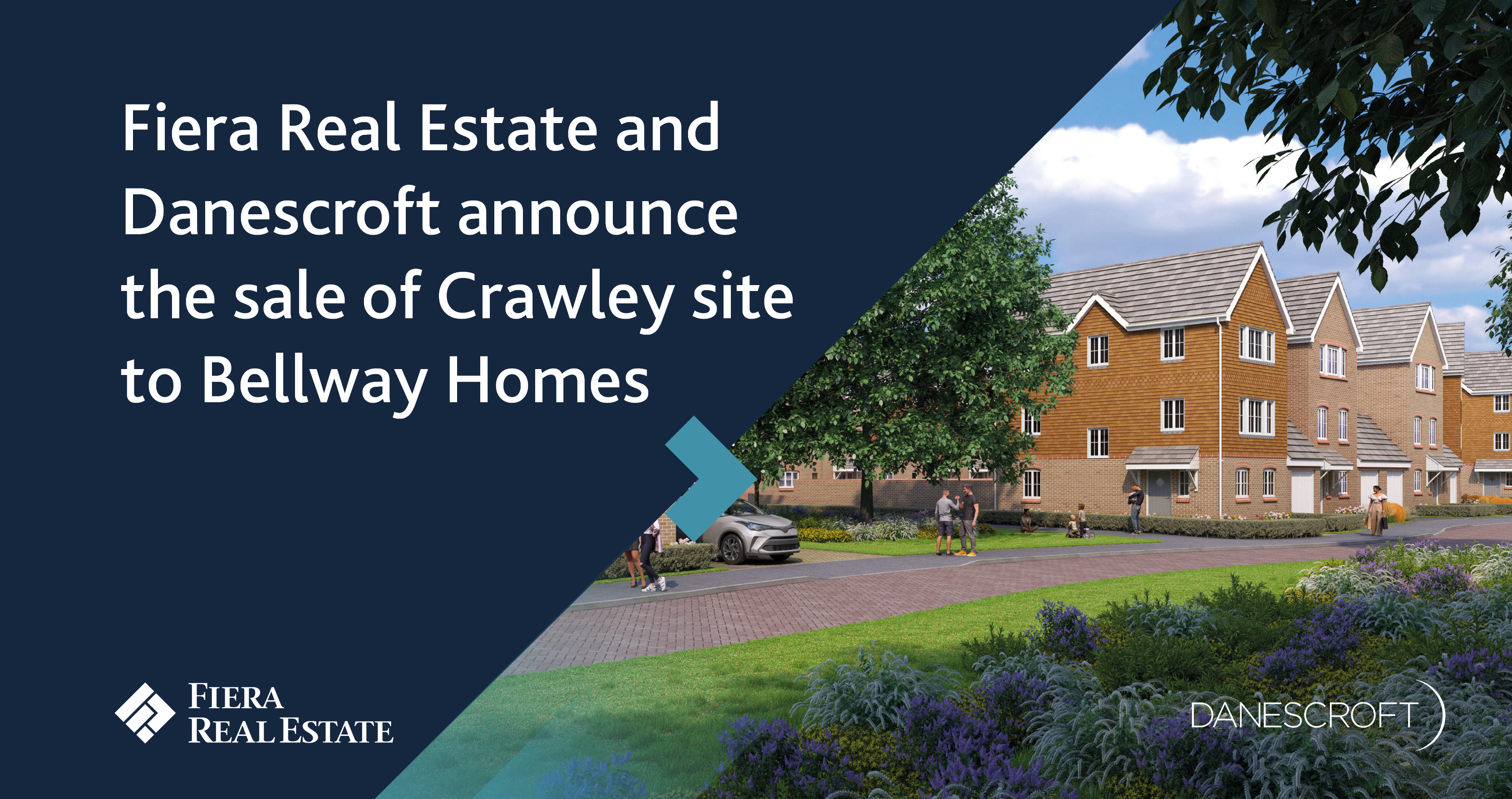 Image for Fiera Real Estate and Danescroft announce the sale of the Residential Land Partnership’s site at Crawley with planning for 60 residential units