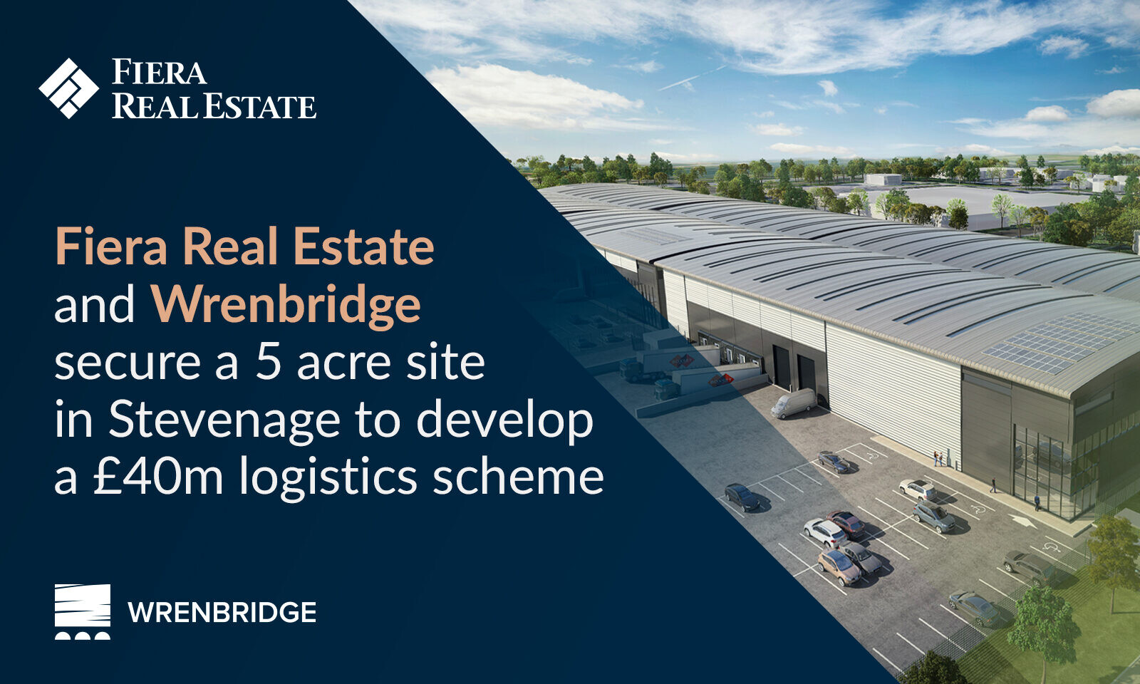 Image for ‘It’s Hammer Time!’ Fiera Real Estate and Wrenbridge acquire logistics site in pole position in Lewis Hamilton’s home town, Stevenage